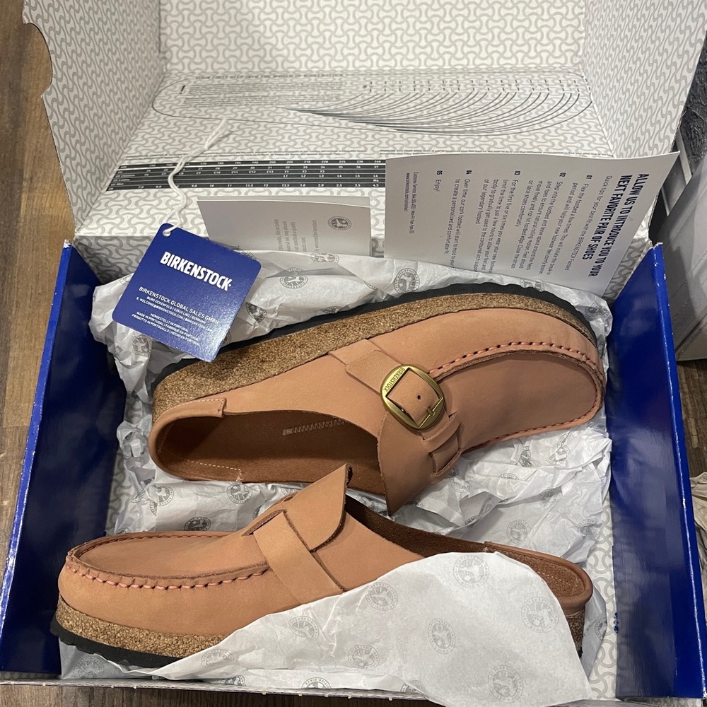 Birkenstock Buckley Old Rose Leather Clogs